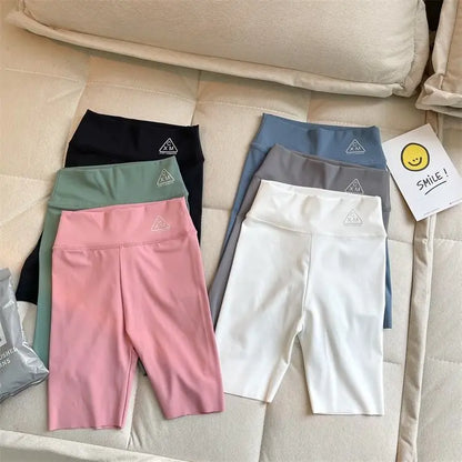 Kids Girls Skinny Solid Half Capris Sports Cropped Trousers childrensterritory