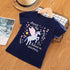 Kids Girls Unicorn Print Short Sleeve Party Wear Tops childrensterritory
