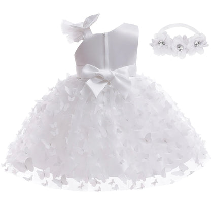 Baby Girl Three-Dimension Butterfly Gown for Baptism/Birthday