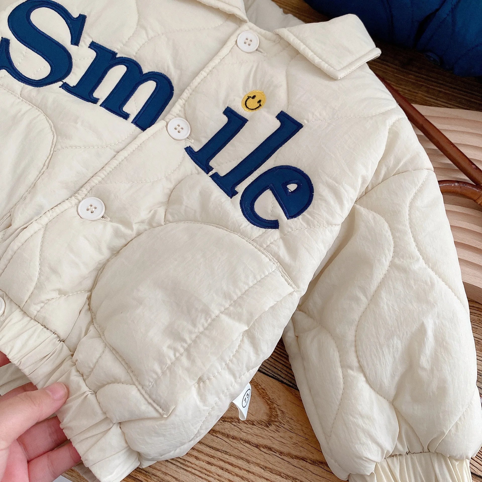 Kids' Long-Sleeved Collar Design Warm jacket