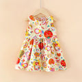 Kids Girls Cartoon Pattern Summer Party Dresses