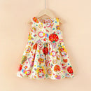 Kids Girls Cartoon Pattern Summer Party Dresses