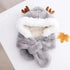 All In One Plush Windproof Deer Warm Hats for Kids childrensterritory