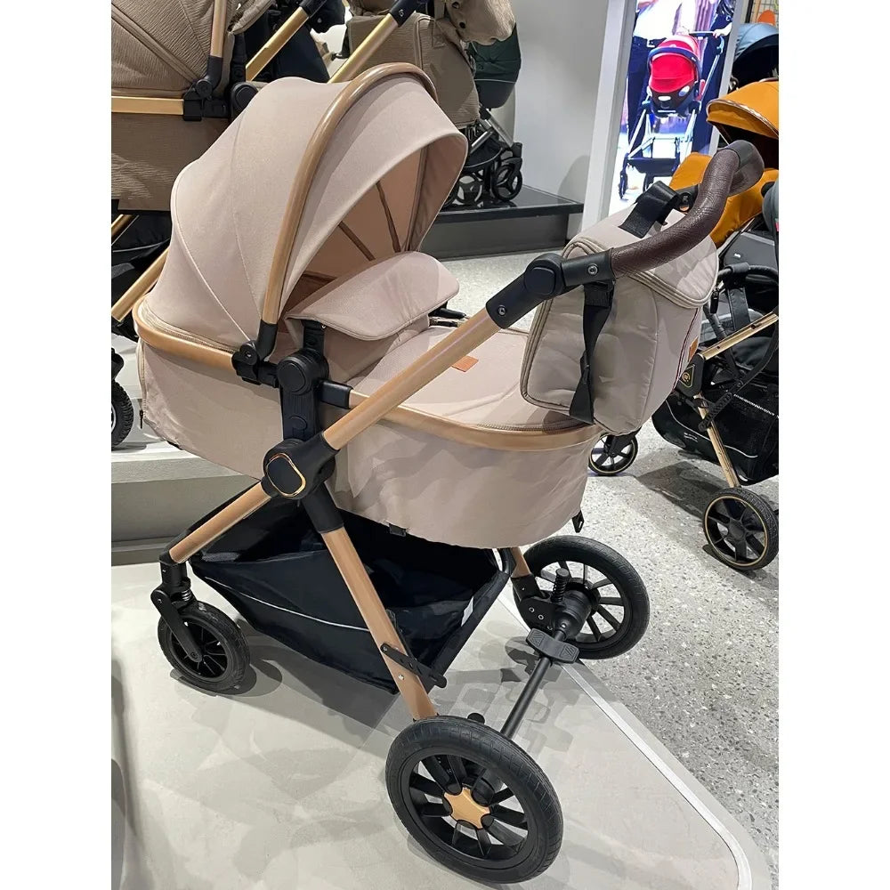 Multifunctional Baby Stroller with Detachable Basket