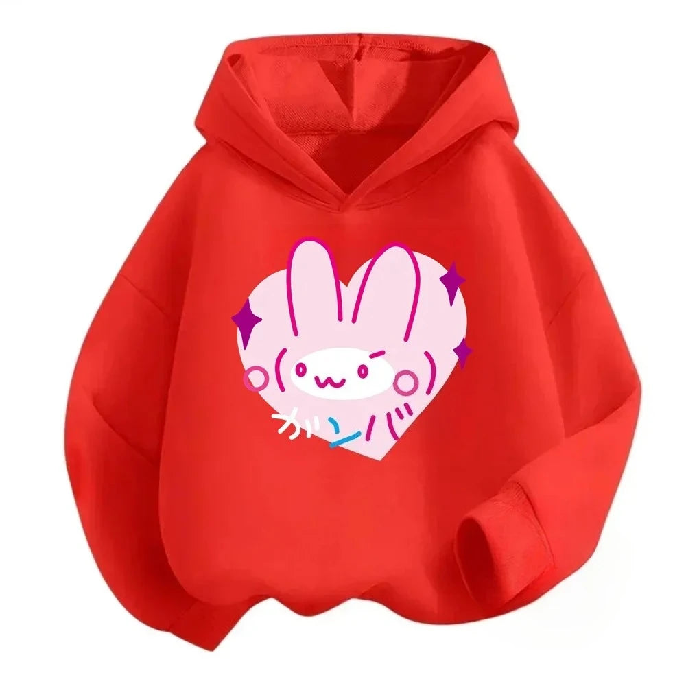 Cute Cartoon Printed Warm Hoodies for Girls' and Boys'
