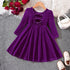 Girls’ Cozy Solid Color Long-Sleeve Winter Dresses childrensterritory