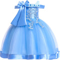 Girls' Sleeveless Bow Design Elegant Party Dresses childrensterritory