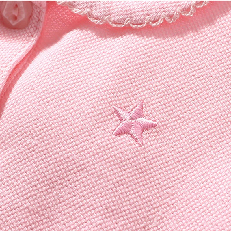 Little Girls Shorts Sleeve Polo Shirts for Summer