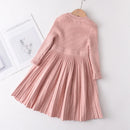 Princess Girl's Long Sleeve Sweater Dress For Christmas childrensterritory