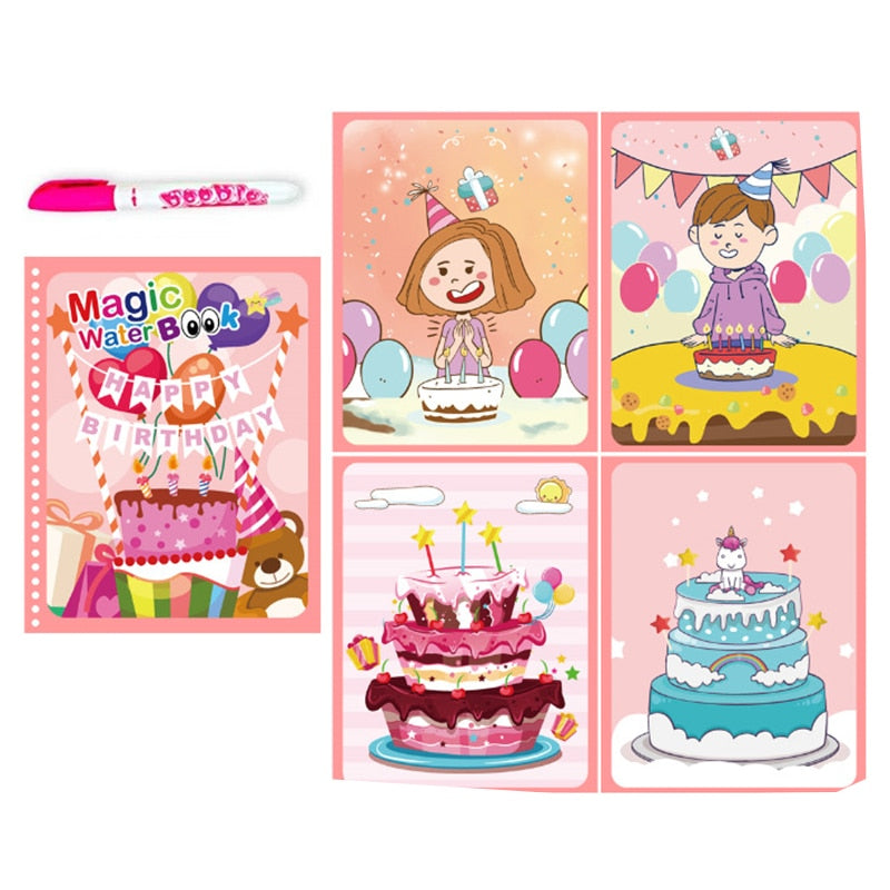Reusable Magical Water Drawing Book with Pen Kids Toys childrensterritory