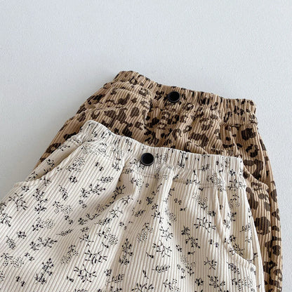 Fashion Prints Baby/Toddlers Thick Fleece Lining Pants childrensterritory