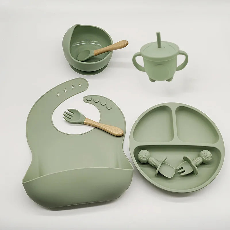 Baby 6/8-piece Silicone Tableware Set