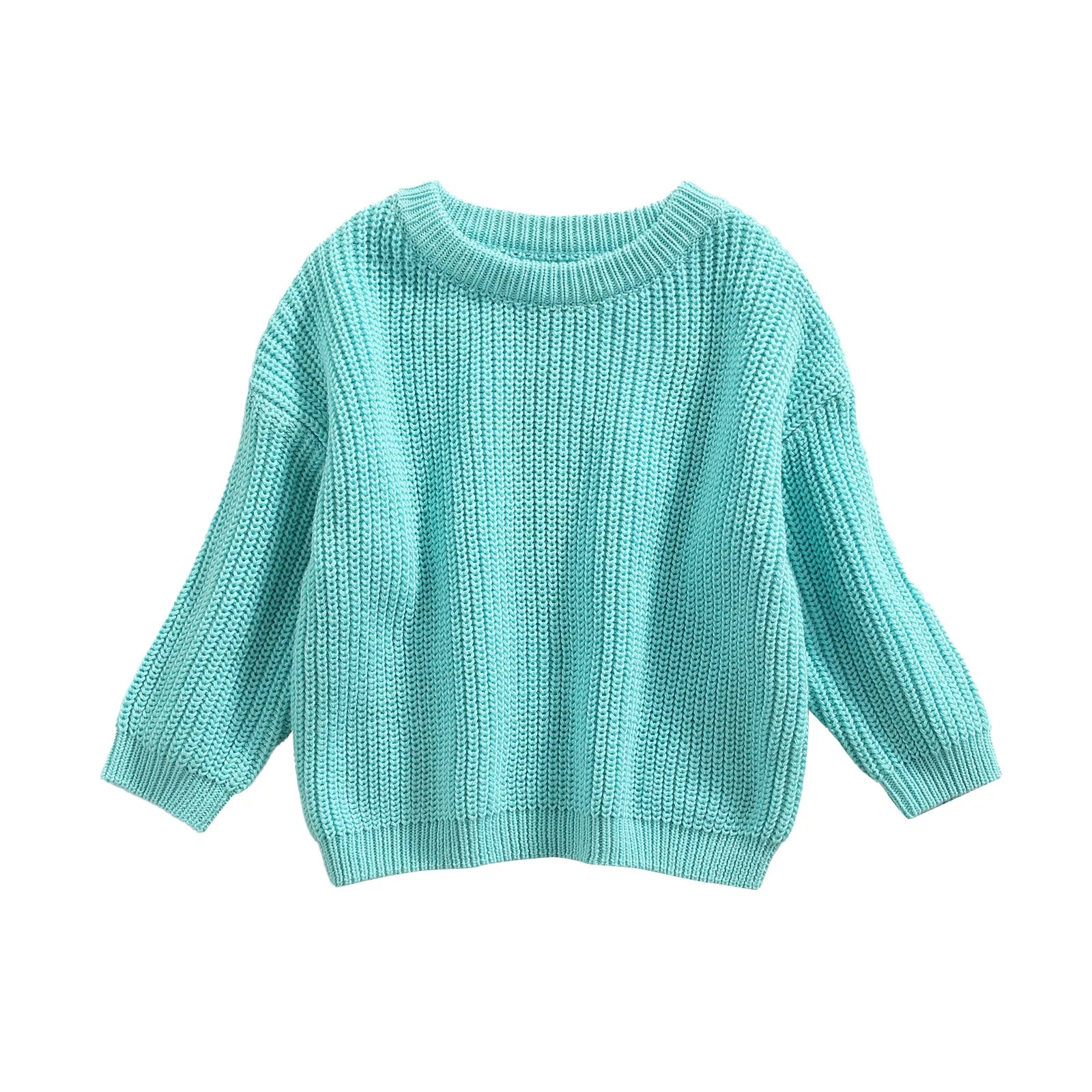 Baby Boys Girls Solid Color Long Sleeve Knit Sweaters childrensterritory