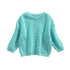 Baby Boys Girls Solid Color Long Sleeve Knit Sweaters childrensterritory