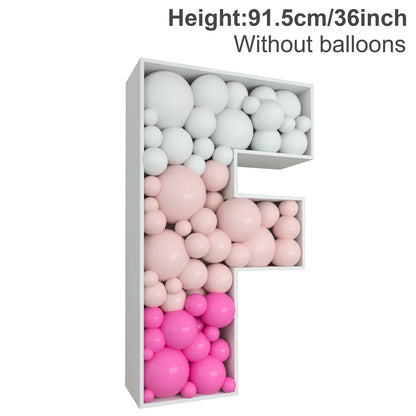 91.5CM Balloon Mosaic Letter Frame Box for Birthday, Baby Shower childrensterritory
