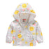 Kids Girls Colorful Cartoon Prints Windproof Hooded Jackets childrensterritory