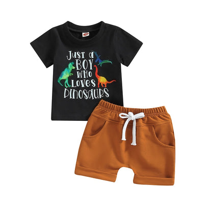 Letter Print Top and Trousers Baby Boy 2Pcs Casual Suit childrensterritory