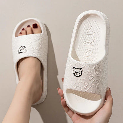 Bear Design Anti-Slip Indoor Summer Slippers for Couples childrensterritory