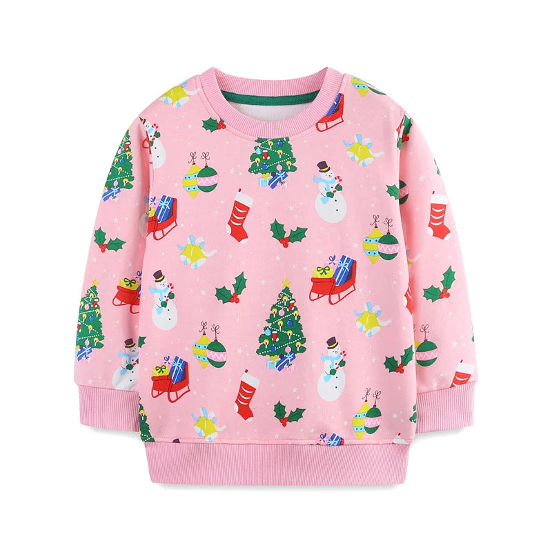 Various Cartoon Design Little Girls' Long Sleeve Sweatshirts
