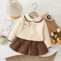 Girls’ Cartoon Design Elegant Winter Dresses