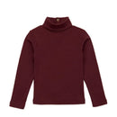 Retro Style Girls' Sweet Mid-Neck Tops for Autumn childrensterritory