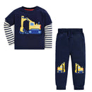 Kids Cartoon Animals and Letter Print 2 Piece Suit Sets childrensterritory