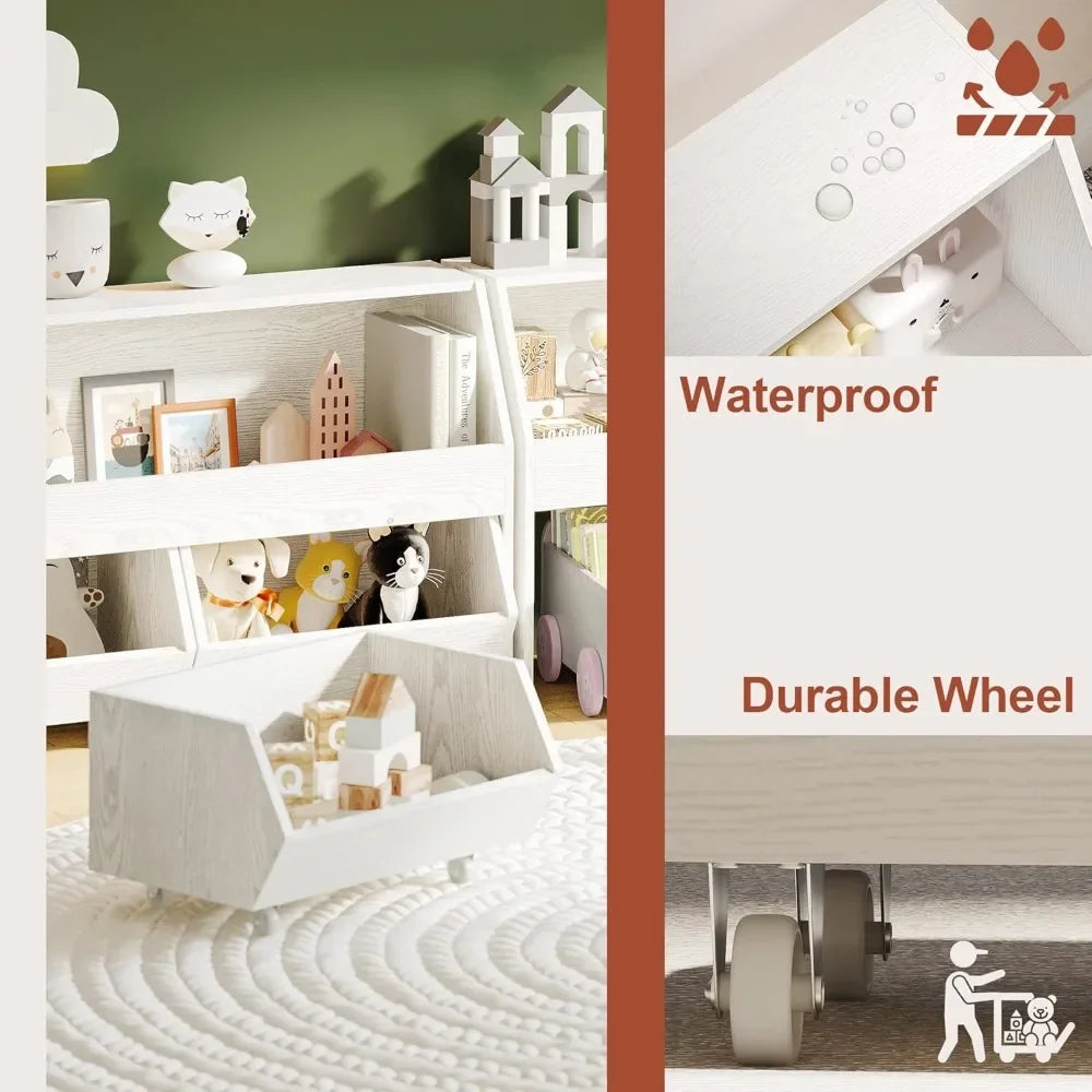 Large Toy Storage Cabinet with Two Moveable Drawers