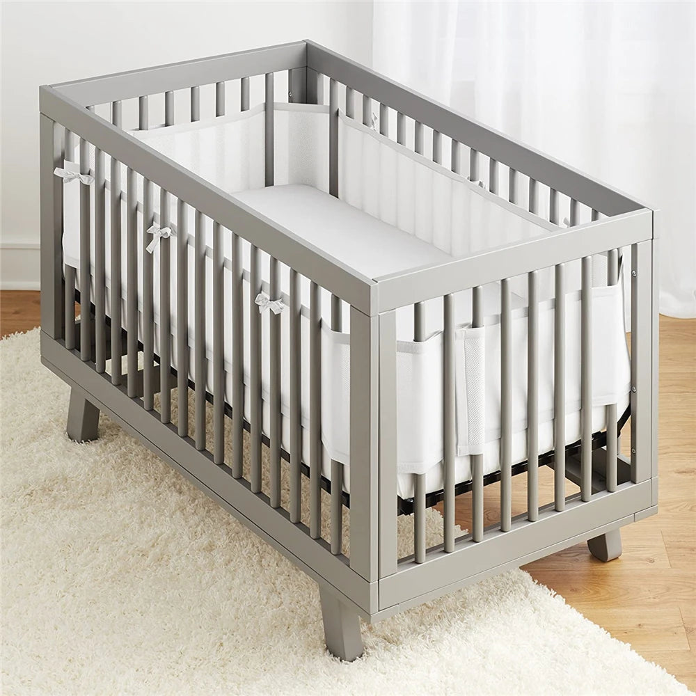 2pcs Breathable Baby Bed Bumper Cot Protector
