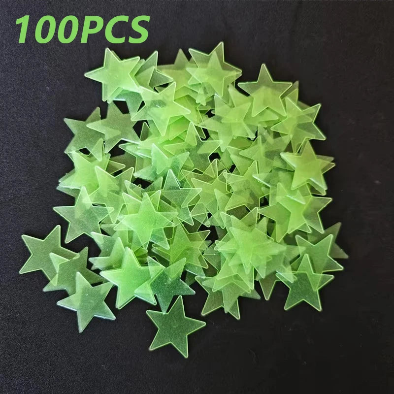 3D Stars Luminous Fluorescent Wall Stickers