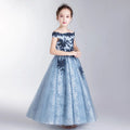 Child Girl's Elegant Long Luxury Party Gowns childrensterritory