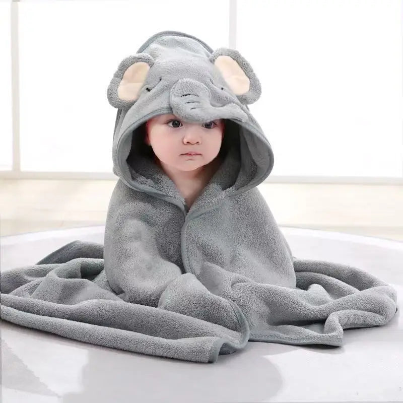Cute Cartoon Design Super-Soft Kids Bath Towel