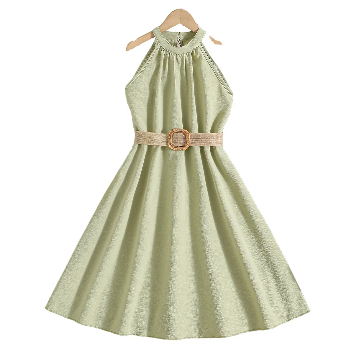Kids Girls Off Shoulder Formal Summer Party Dresses With Belt