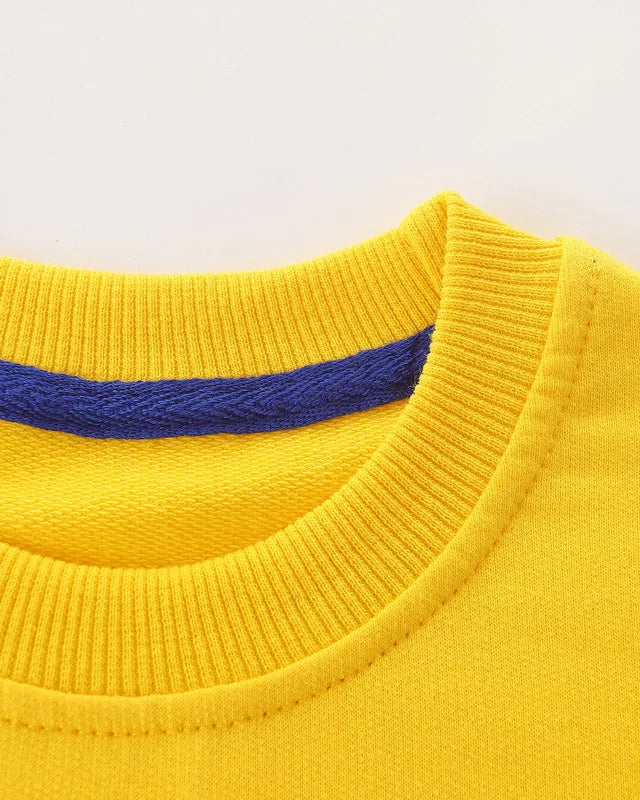 Little Boys Cartoon Print Casual Cotton Sweatshirt