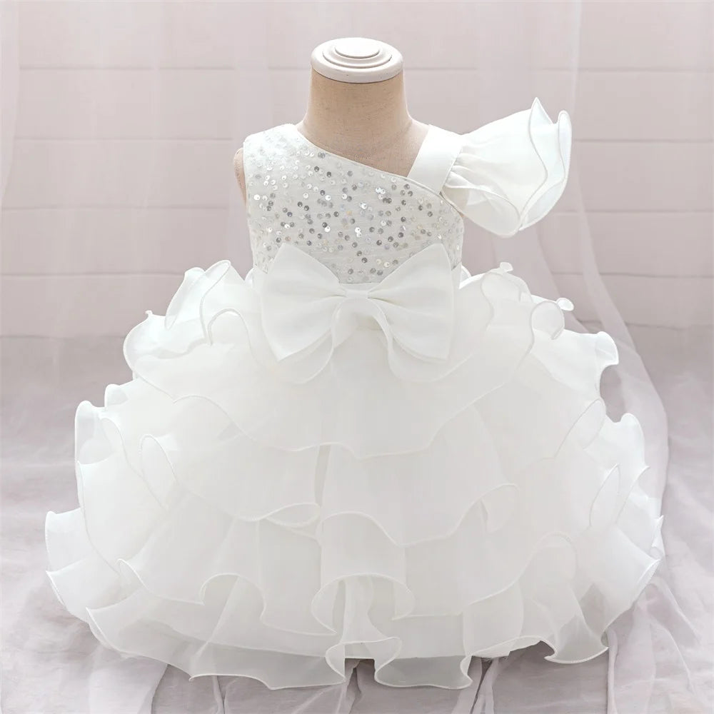 Toddler Girls Sequin Cake Design Summer Birthday Dresses childrensterritory