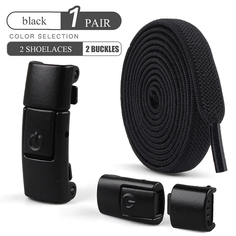 Kids 8mm Elastic Laces Press Lock Shoelaces for Shoes