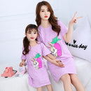 Cartoon Print Cotton Night Dress/Sleepwear for Girls