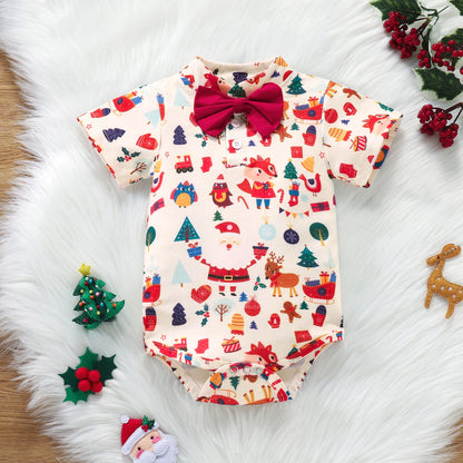 Baby Kids Short Sleeves Christmas Outfit childrensterritory