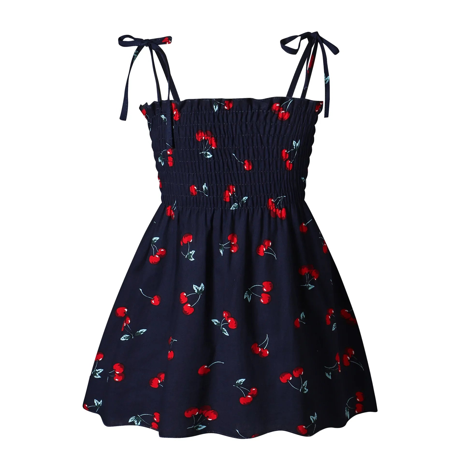 Little Girls Floral Halter Style Summer Cotton Dresses childrensterritory