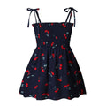 Little Girls Floral Halter Style Summer Cotton Dresses childrensterritory