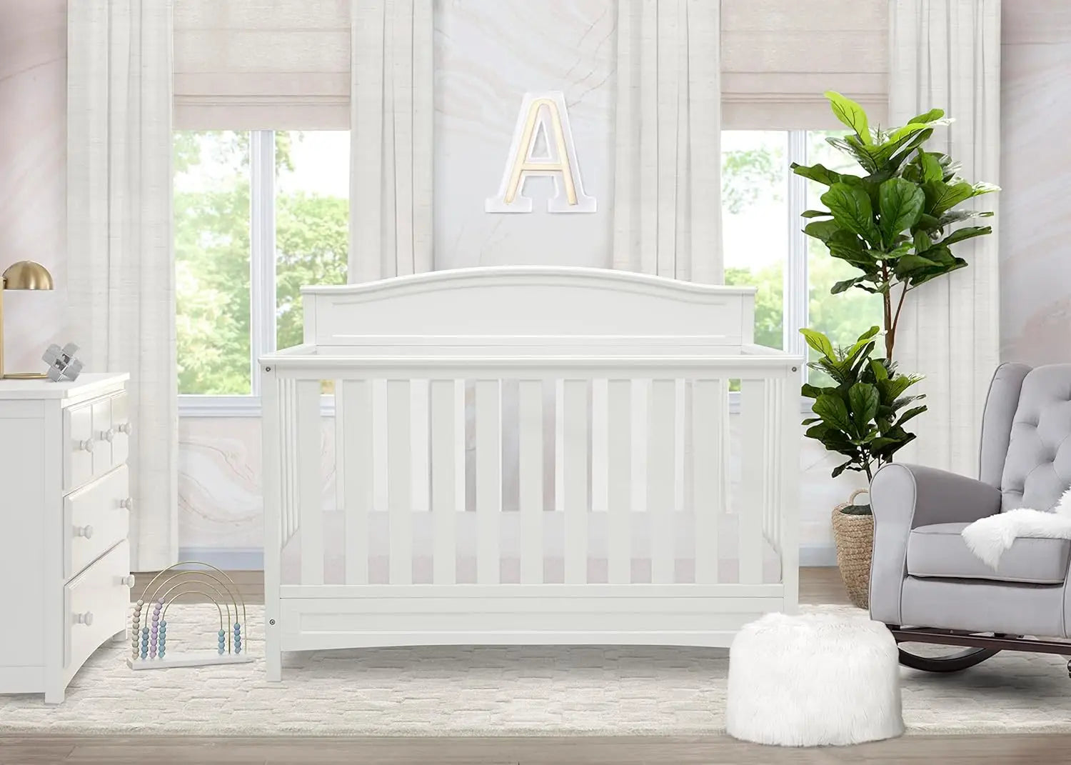4-in-1 Convertible Baby Crib with Modern Design childrensterritory