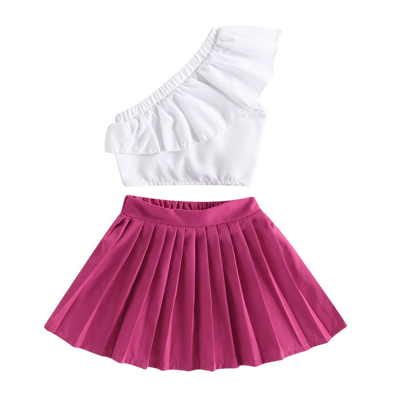 Kids Girl 2 Piece Floral Print Summer Fashion Outfits childrensterritory