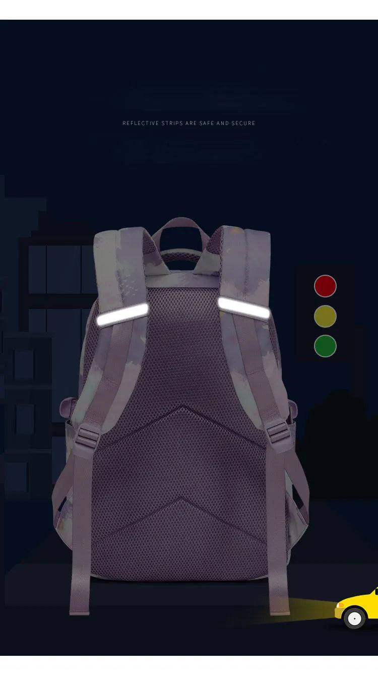 Tie-dye Print Waterproof School Bags Set of 3 for Teenage Girls