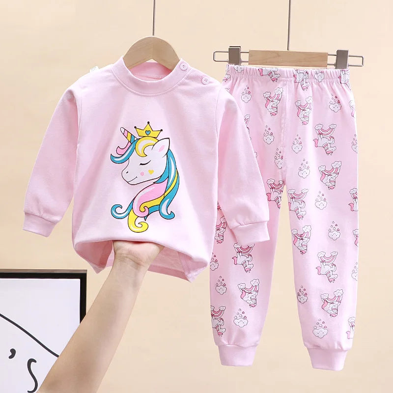 Kids Boys Girls Cartoon Clothing Sets for Autumn
