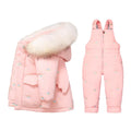 Little Boys Girls Thick Warm Down Jacket Jumpsuit Clothing Set childrensterritory