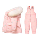 Little Boys Girls Thick Warm Down Jacket Jumpsuit Clothing Set childrensterritory