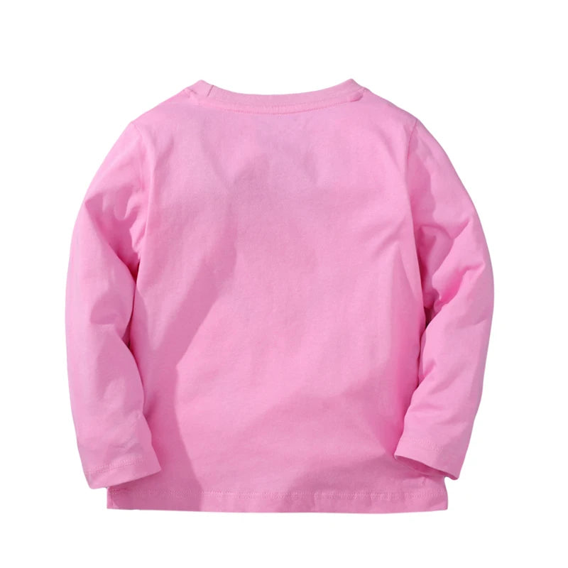 Little Girls Long Sleeves Cartoon Design Autumn Tops childrensterritory