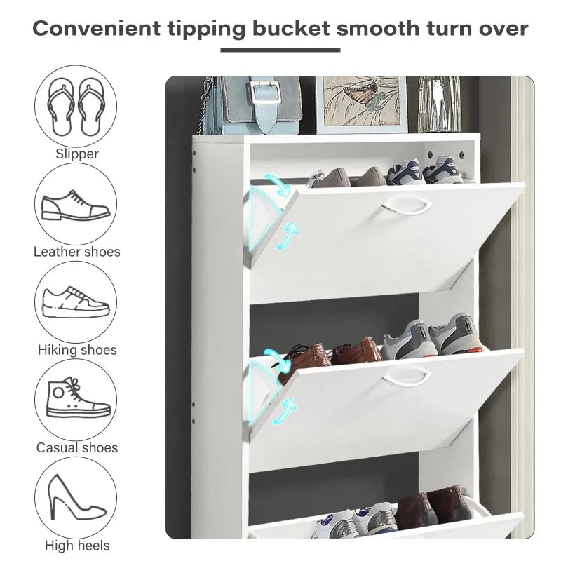 Shoe Storage Cupboard Organizer in White childrensterritory
