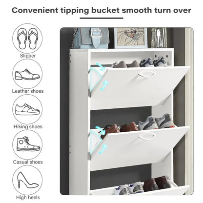 Shoe Storage Cupboard Organizer in White childrensterritory
