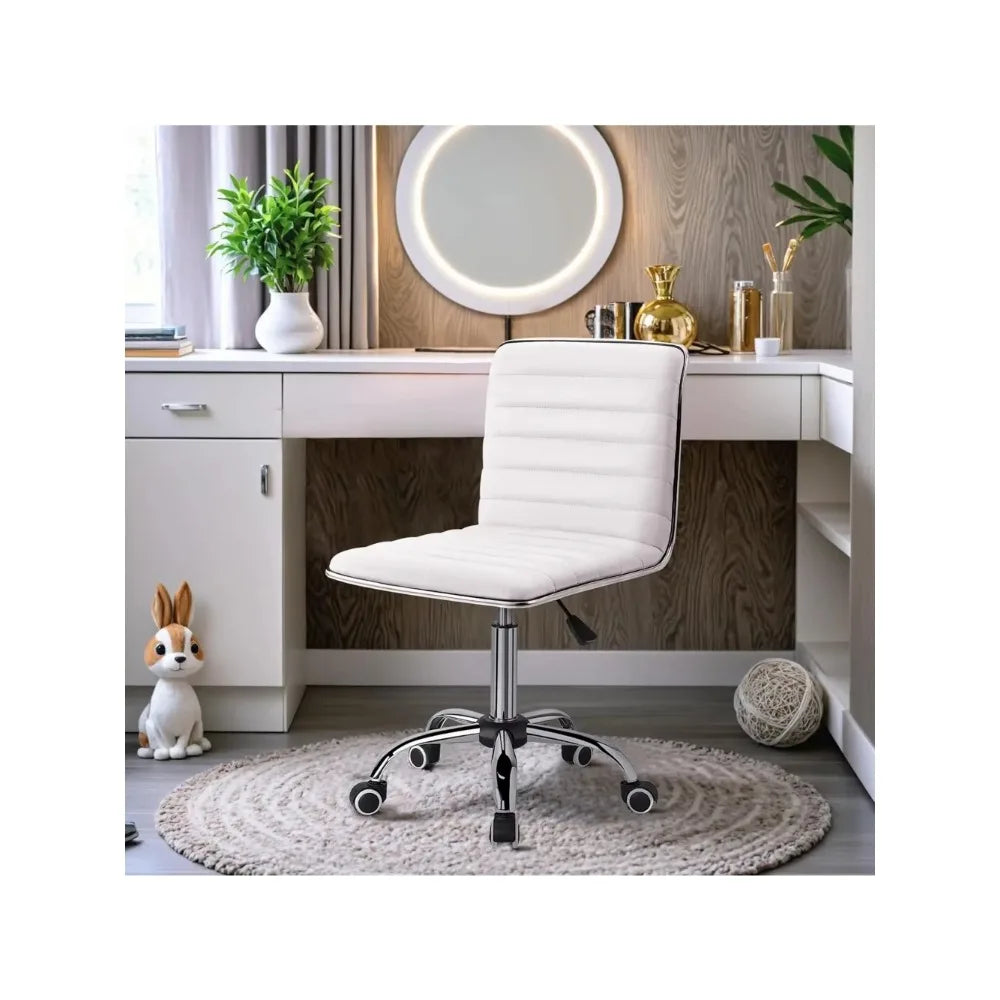 PU Leather Swivel Computer Desk Chair of Mid Back childrensterritory
