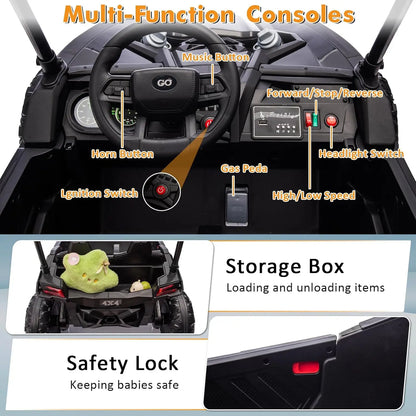 Kids Electric 24V Remote Control Ride on Car with Safety Belt childrensterritory